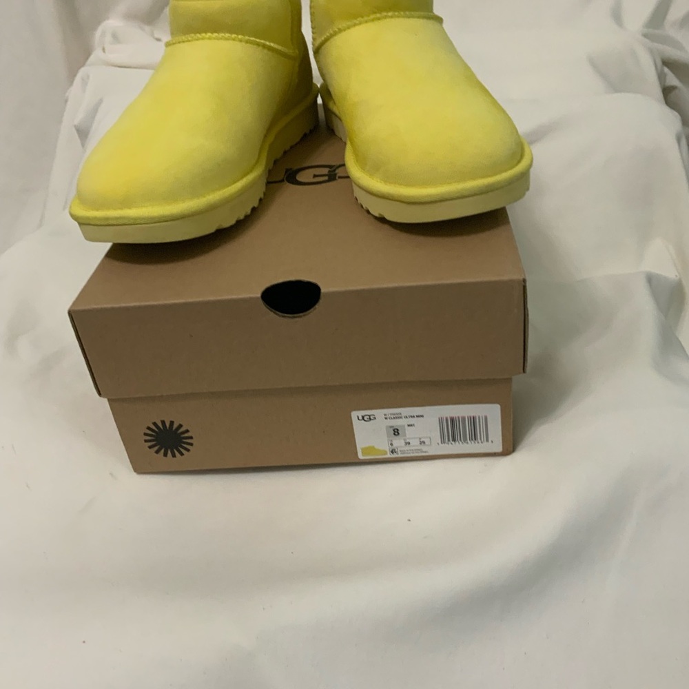 **UGG Classic Ultra Mini Boots**
PRE-USE.. Color: Margarita / Yellow
